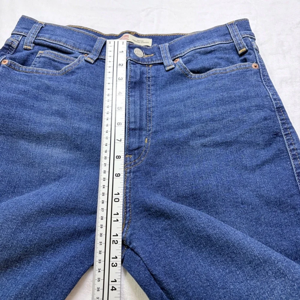 Signature by Levi Strauss Heritage High-Rise Straight Jeans Dark Wash‎ 10 W30 - Picture 6 of 10
